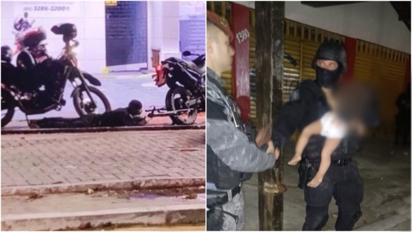 Atirador de elite da PM atinge pai que fazia filha refém e salva bebê; assista