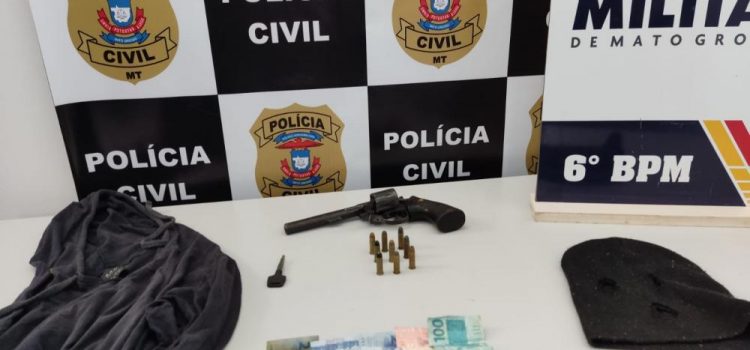 Dupla encapuzada rouba casa e faz família refém em MT; ambos foram presos
