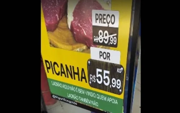 Após remover faixa “antipetista”, frigorífico faz novo anúncio