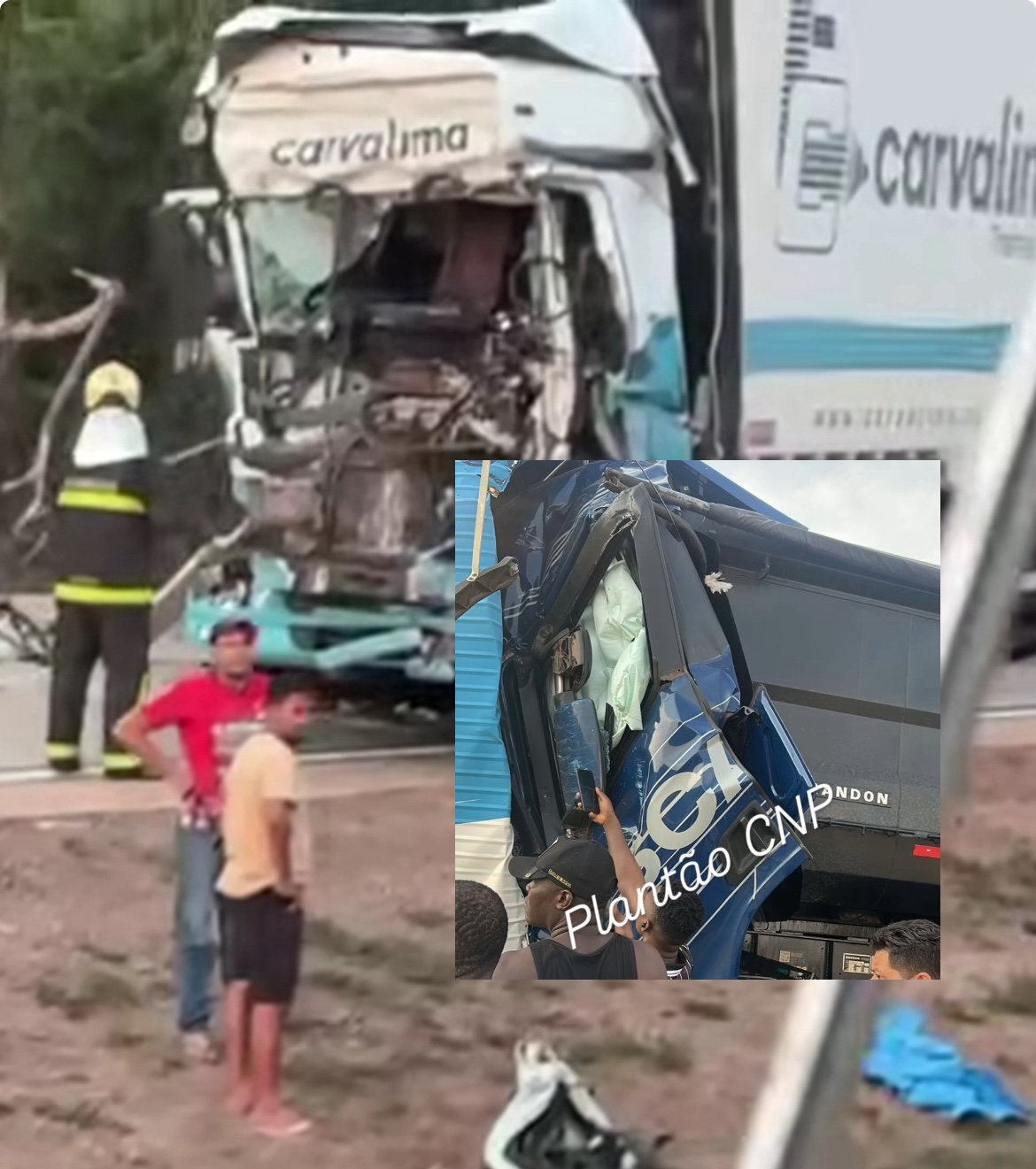 Forte colisão entre 3 veículos deixa um morto e BR-364 sentido Rondonópolis a Cuiabá interditada; vídeo