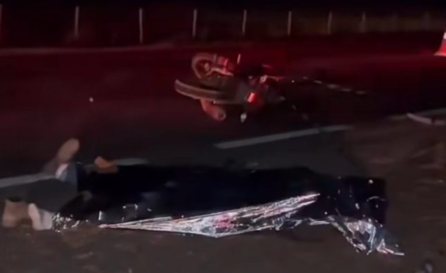 Motociclista morre na hora após ser atingido fortemente por ônibus na MT-130; vídeo