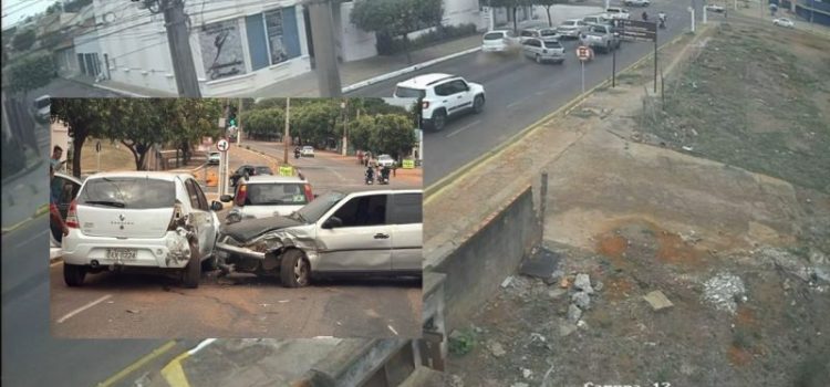 Vídeo mostra carro colidindo fortemente em 2 veículos após motorista passar mal em Rondonópolis