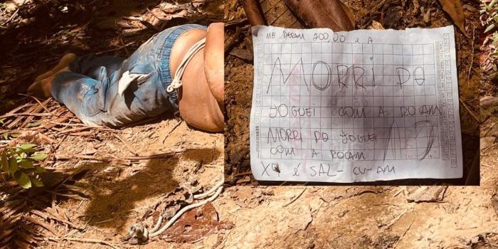 CV tortura homem até a morte e desova corpo com bilhete macabro; imagens fortes