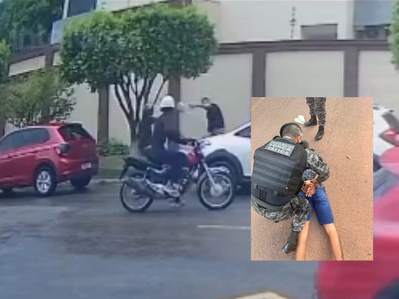 Criminoso é preso após assalto que deixou morador baleado em Rondonópolis; vídeos