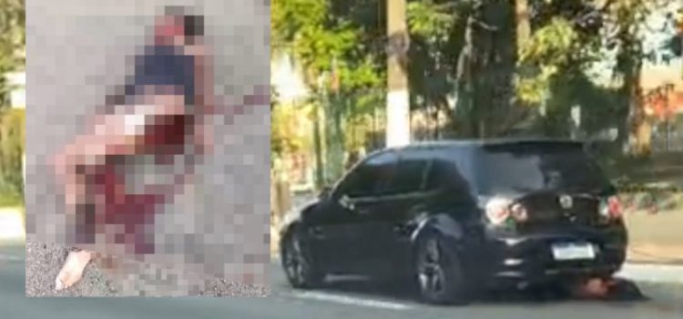 Homem arrasta a mulher com carro, esfacela o corpo dela e a deixa com o pé decepado por ciúmes; imagens fortíssimas