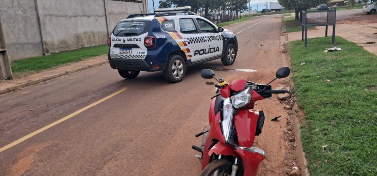 Dupla faz fuga “louca” de moto, colide com viatura e um acaba preso em Rondonópolis