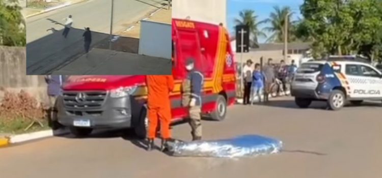 Homem é chamado no trabalhado e acaba assassinado no meio da rua em MT; vídeo mostra o crime