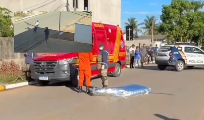 Homem é chamado no trabalhado e acaba assassinado no meio da rua em MT; vídeo mostra o crime