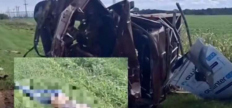 Motorista atinge caminhão, é arremessado da camionete e morre na MT-130; vídeo fortíssimo