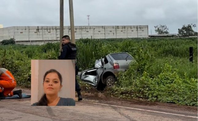 Mulher que morreu após destruir Uno em poste é identificada em MT; vídeo