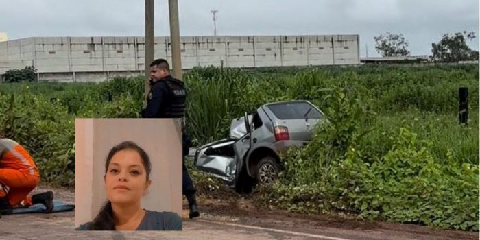 Mulher que morreu após destruir Uno em poste é identificada em MT; vídeo
