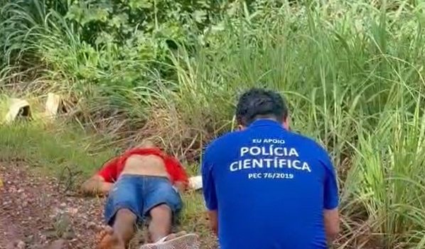 Vídeo forte mostra jovem encontrado morto com tiro na cabeça e mãos amarradas em MT