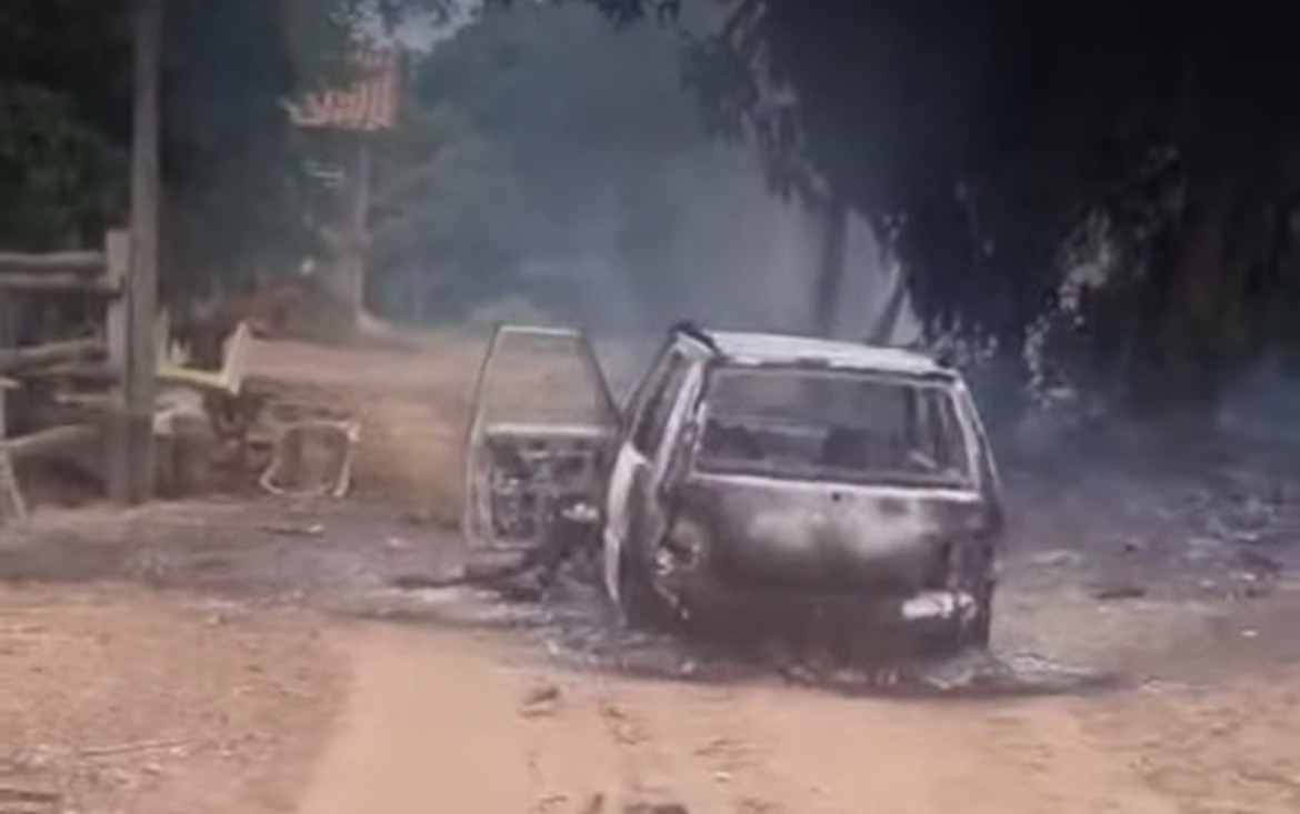Homem mata atual da ex, queima carro e tira a própria vida em Rondonópolis; vídeo