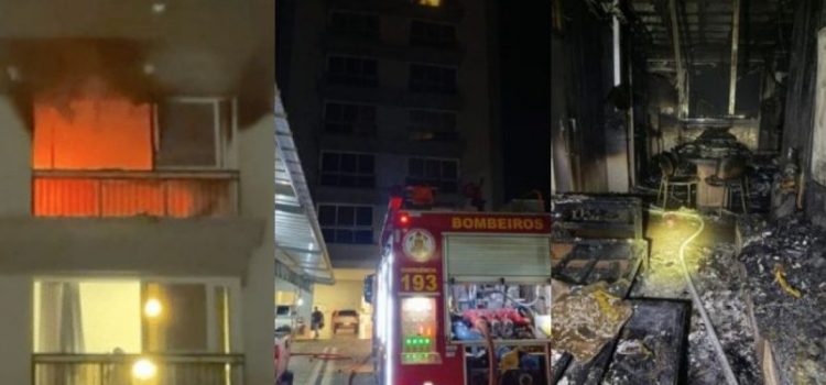 Homem que ateou fogo em seu próprio apartamento para matar a esposa é preso em MT; vídeo
