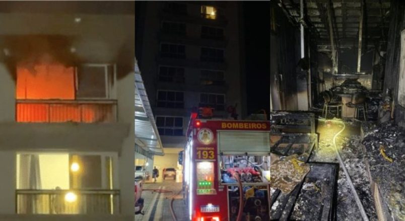 Homem que ateou fogo em seu próprio apartamento para matar a esposa é preso em MT; vídeo