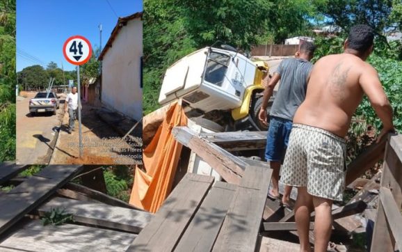 IMPRUDÊNCIA: Caminhão que caiu da ponte no Jardim das Flores estava acima do peso permitido