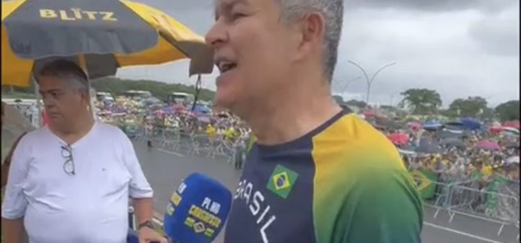 Medeiros participou do ato final da Caminhada da Liberdade em Brasília