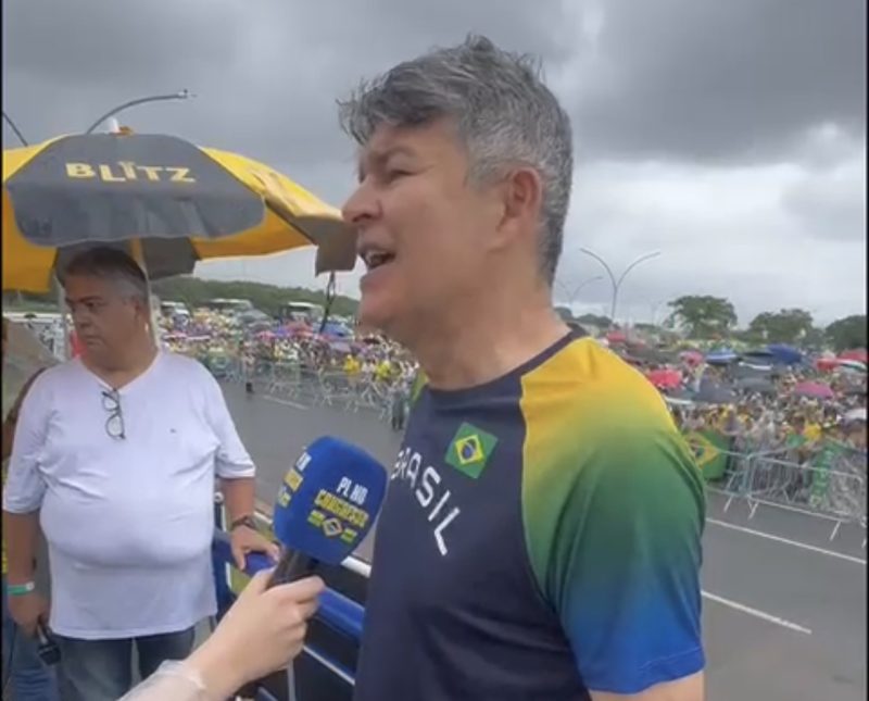 Medeiros participou do ato final da Caminhada da Liberdade em Brasília
