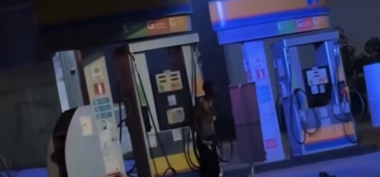 Vídeo mostra momento em que homem tenta atear fogo em posto de combustíveis em Rondonópolis