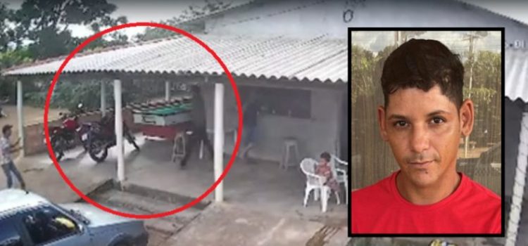 Vigia é assassinado a tiros dentro de bar em MT; câmeras registaram o crime