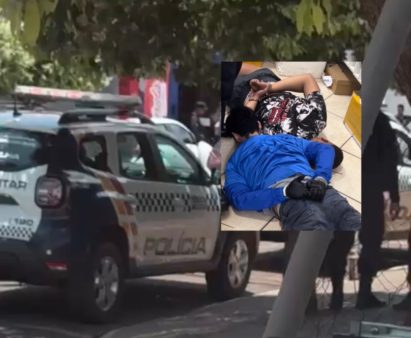 Assaltantes aterrorizam clientes e funcionários em loja e acabam presos pela PM em Rondonópolis; vídeo