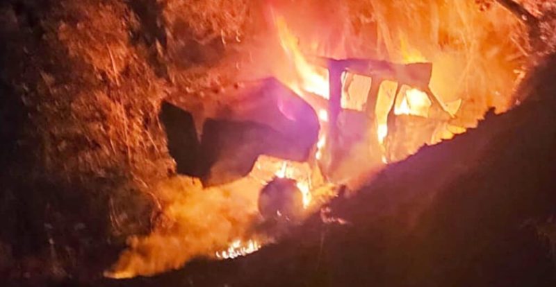 Casal morre carbonizado após colidir Amarok em MT; vídeo