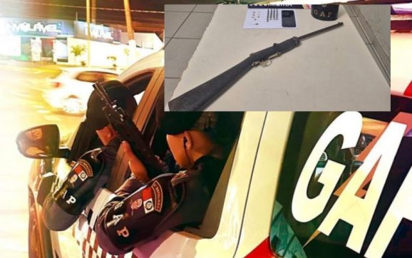 Cheirado e armado, homem enfrenta o GAP é baleado e termina no Hospital Regional de Rondonópolis