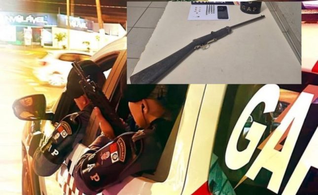 Cheirado e armado, homem enfrenta o GAP é baleado e termina no Hospital Regional de Rondonópolis