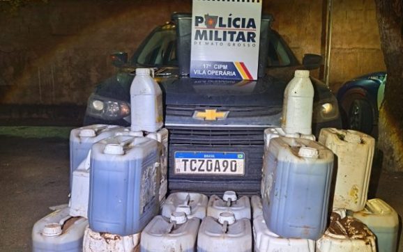 Dupla cai em ação da PM com quase 400 litros de agrotóxico em Rondonópolis; vídeo