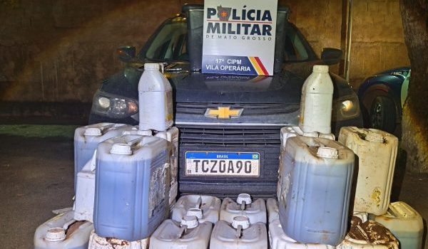 Dupla cai em ação da PM com quase 400 litros de agrotóxico em Rondonópolis; vídeo