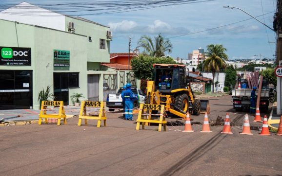 Trecho da Otávio Pitaluga na Vila Aurora tem interdição total para manutenção da via