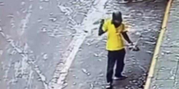 Vídeo mostra homem depenando pomba viva e a comendo na calçada de rodoviária em MT