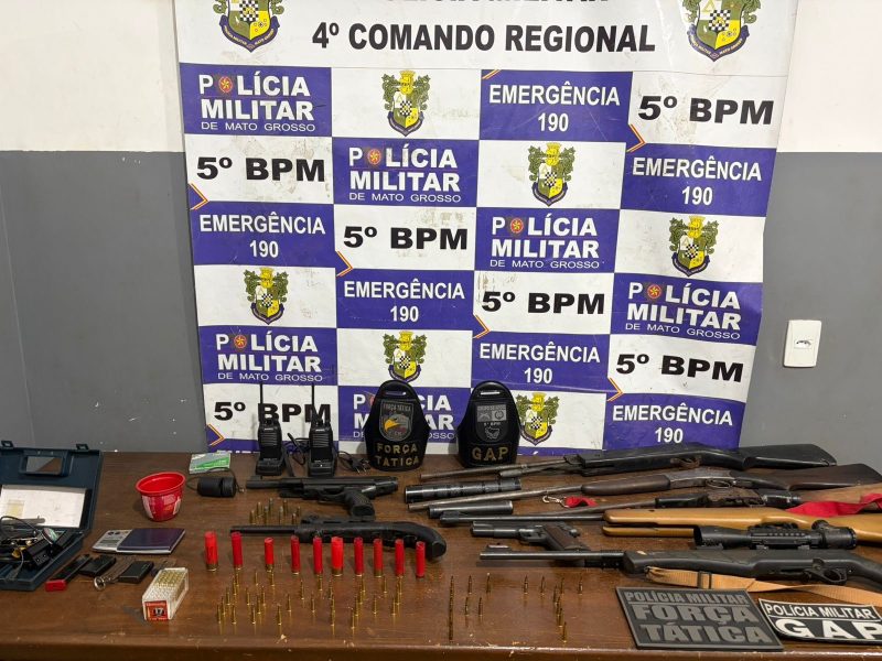 Arsenal pesado: suspeito de atuar como armeiro de facção é preso na zona rural de Rondonópolis; vídeo