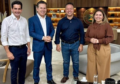 Cláudio Ferreira, Mauro Mendes, Alessandra Ferreira e Fábio Garcia anunciam pacote histórico de obras em Rondonópolis