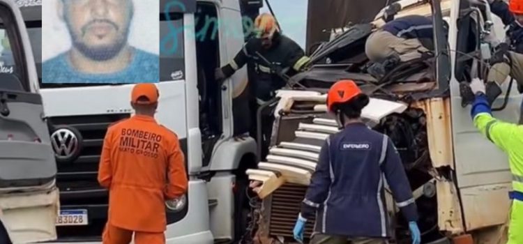 Grave colisão entre carretas e caminhão termina com motorista morto atropelado na BR-163; vídeo