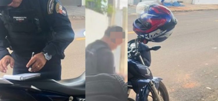 Menor pega moto pra pagar de “gatão” em escola, empina e acaba apreendido em Rondonópolis; vídeo