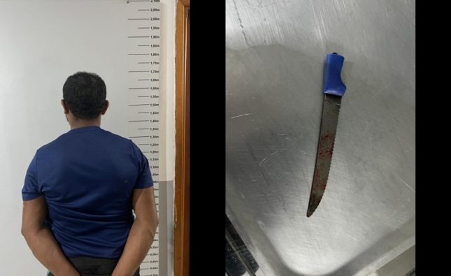 No Dia da Mulher, homem crava faca na perna da esposa e é contido com bala de borracha em MT