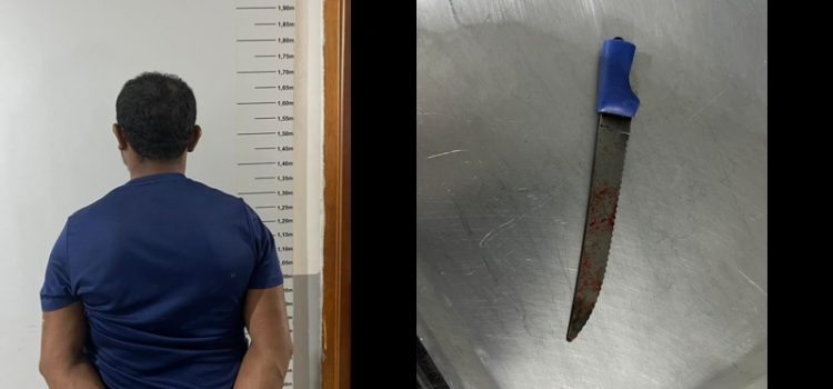 No Dia da Mulher, homem crava faca na perna da esposa e é contido com bala de borracha em MT