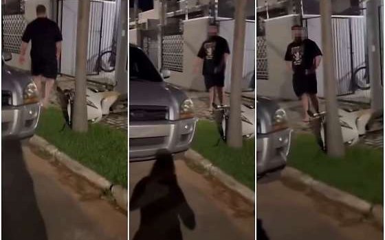 Personal não aceita o fim, destrói moto no meio da rua e ameaça ex de morte em MT; vídeo viralizou