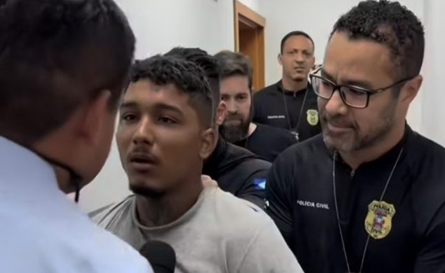 Suspeito de matar cruelmente a irmã chora e tenta se matar em Delegacia em MT; vídeo