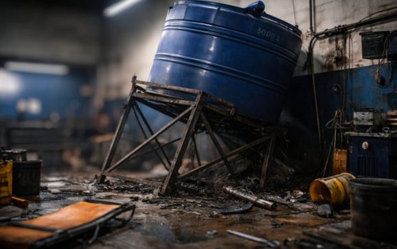 Trabalhador morre prensado por caixa d’ água durante serviço em oficina em MT