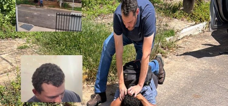 Vídeos mostram homem saindo de casa após estuprar mulher na frente do filho e sendo preso em MT