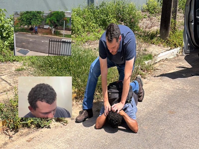 Vídeos mostram homem saindo de casa após estuprar mulher na frente do filho e sendo preso em MT