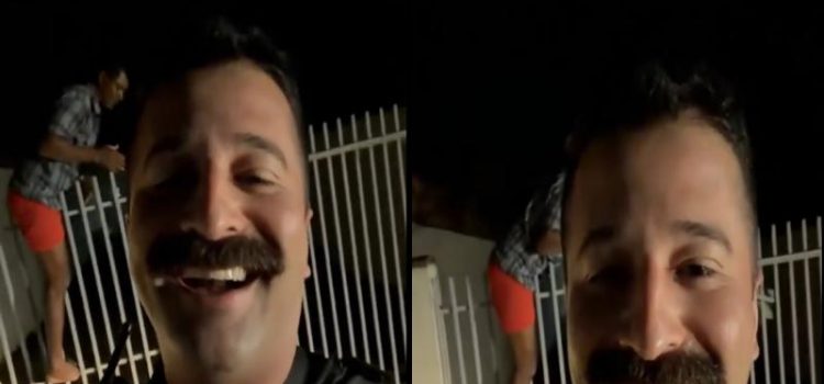 Bandido se dá mal, prende os ‘ovos’ na grade ao fugir de assalto e vídeo de PM viraliza em MT