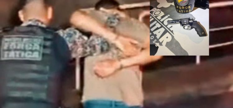 Bêbado aponta revólver para ex e filha, faz ameaças de morte e é preso em Rondonópolis; vídeo