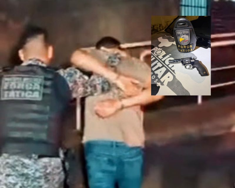 Bêbado aponta revólver para ex e filha, faz ameaças de morte e é preso em Rondonópolis; vídeo