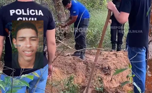 Jovem é morto com o próprio cadarço por “amigos” ligados a facção e enterrado em cova; vídeo