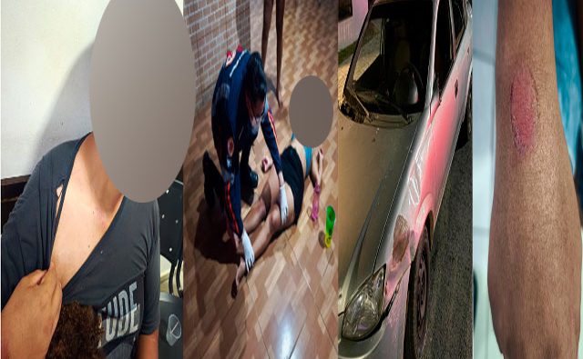 Mãe bêbada surta, agride marido, impede socorro das filhas e se pendura em carro em movimento em MT