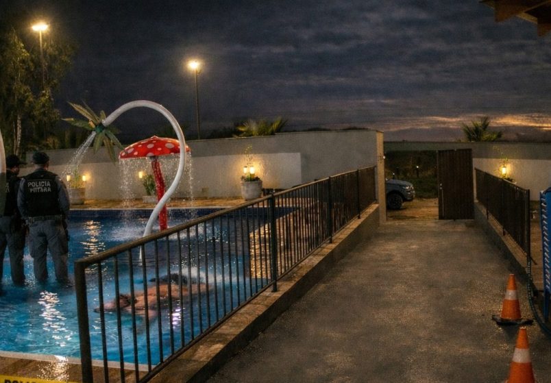 Mistério: mulher é encontrada morta no fundo de piscina em espaço de eventos em MT