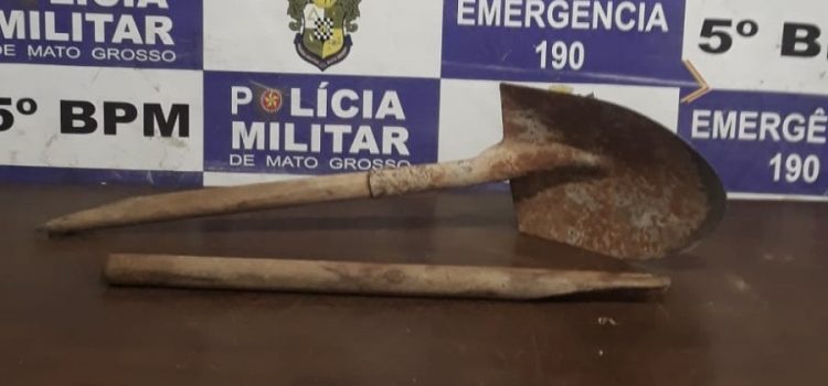 Neto reage, usa pá e deixa homem ferido gravemente após agressão contra idosa em Rondonópolis